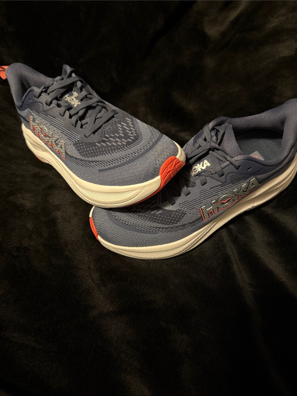 HOKA Running Shoes - Navy with Coral Accents